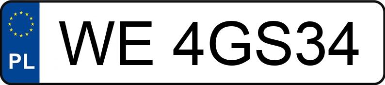 Numer rejestracyjny WE 4GS34 posiada VOLKSWAGEN Passat B6 2.0 MR`05 E4 Highline - WE4GS34