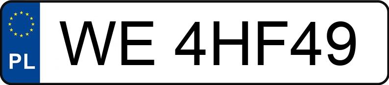 Numer rejestracyjny WE 4HF49 posiada TOYOTA YARIS - WE4HF49
