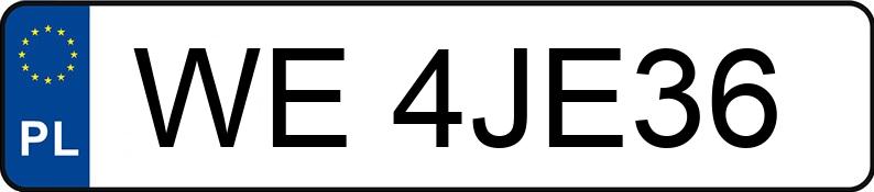 Numer rejestracyjny WE 4JE36 posiada RENAULT MASTER - WE4JE36