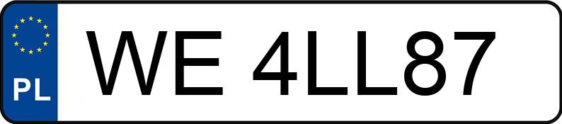 Numer rejestracyjny WE 4LL87 posiada FAW T90 T90 - WE4LL87