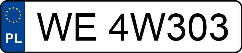 Numer rejestracyjny WE 4W303 posiada VOLKSWAGEN PASSAT - WE4W303