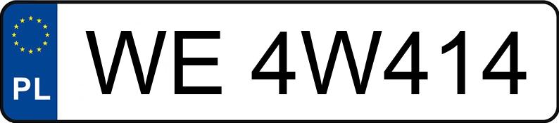 Numer rejestracyjny WE 4W414 posiada TOYOTA TOYOTA COROLLA - WE4W414