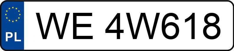 Numer rejestracyjny WE 4W618 posiada SKODA SUPERB - WE4W618