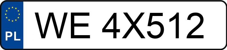 Numer rejestracyjny WE 4X512 posiada BMW 520D XDRIVE - WE4X512