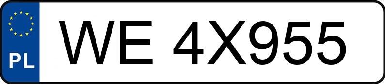 Numer rejestracyjny WE 4X955 posiada BMW 530D XDRIVE - WE4X955