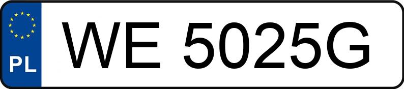 Numer rejestracyjny WE 5025G posiada AUDI A6 - WE5025G