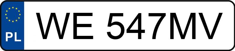 Numer rejestracyjny WE 547MV posiada SKODA FABIA - WE547MV Numer rejestracyjny WE 547MV posiada SKODA FABIA - WE547MV