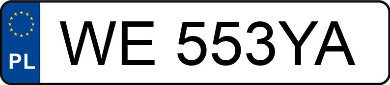 Numer rejestracyjny WE 553YA posiada BMW 520 Diesel MR`16 E6c/d G30 xDrive Steptronic - WE553YA