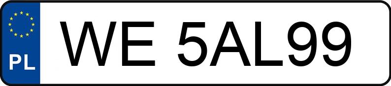 Numer rejestracyjny WE 5AL99 posiada MERCEDES-BENZ C 160 MR`18 E6 205 AMG Aut. - WE5AL99