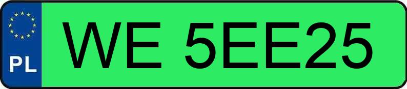 Numer rejestracyjny WE 5EE25 posiada PORSCHE Taycan MR`19 GTS 84kWh - WE5EE25