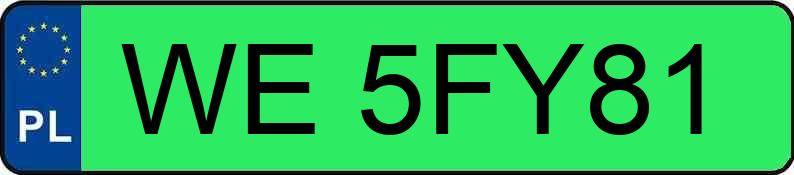 Numer rejestracyjny WE 5FY81 posiada BMW I5 EDRIVE40 - WE5FY81 Numer rejestracyjny WE 5FY81 posiada BMW I5 EDRIVE40 - WE5FY81