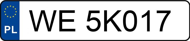Numer rejestracyjny WE 5K017 posiada VOLKSWAGEN Golf VIII Variant 1.5 TSI MR`20 E6d Style - WE5K017