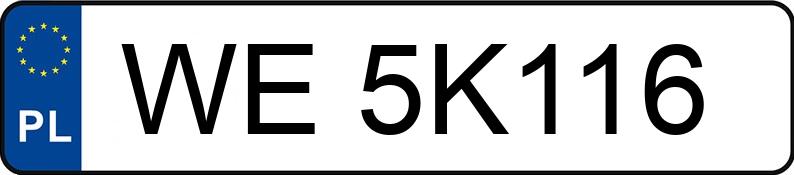 Numer rejestracyjny WE 5K116 posiada TOYOTA TOYOTA CAMRY - WE5K116
