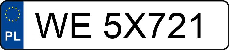 Numer rejestracyjny WE 5X721 posiada BMW X3 SDRIVE18D - WE5X721