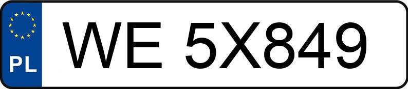 Numer rejestracyjny WE 5X849 posiada TOYOTA C-HR - WE5X849 Numer rejestracyjny WE 5X849 posiada TOYOTA C-HR - WE5X849