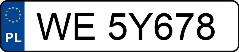 Numer rejestracyjny WE 5Y678 posiada FORD FT Custom 320 2.0 TDCi MR`18 E6.2 3.2t L2 Tourneo Trend - WE5Y678