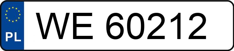 Numer rejestracyjny WE 60212 posiada BMW 520i 24V Kat. E34 520i 24V Kat. E34 - WE60212