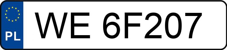 Numer rejestracyjny WE 6F207 posiada MAZDA MAZDA6 - WE6F207