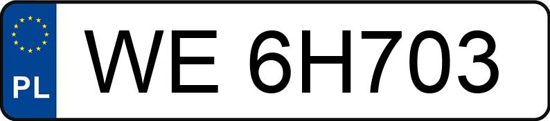 Numer rejestracyjny WE 6H703 posiada TOYOTA YARIS - WE6H703 Numer rejestracyjny WE 6H703 posiada TOYOTA YARIS - WE6H703