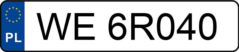 Numer rejestracyjny WE 6R040 posiada DACIA DUSTER - WE6R040