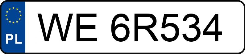 Numer rejestracyjny WE 6R534 posiada TOYOTA YARIS - WE6R534