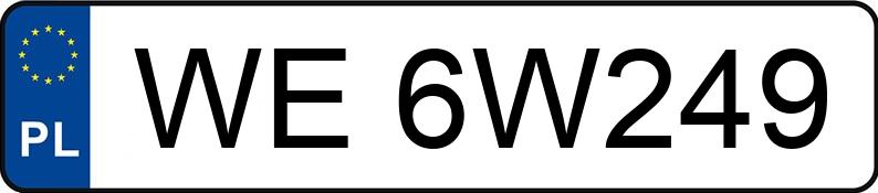 Numer rejestracyjny WE 6W249 posiada FIAT BRAVO - WE6W249
