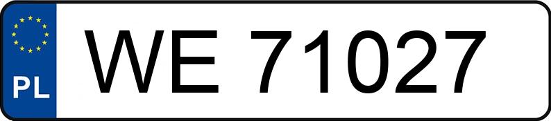 Numer rejestracyjny WE 71027 posiada P.FIAT 125P 1500 - WE71027