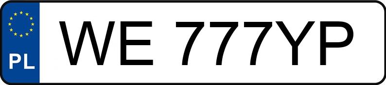 Numer rejestracyjny WE777YP posiada BMW 730i Kat. E38 730i Kat. E38