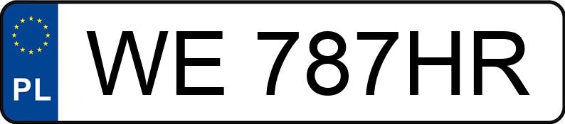 Numer rejestracyjny WE 787HR posiada TOYOTA PRIUS - WE787HR