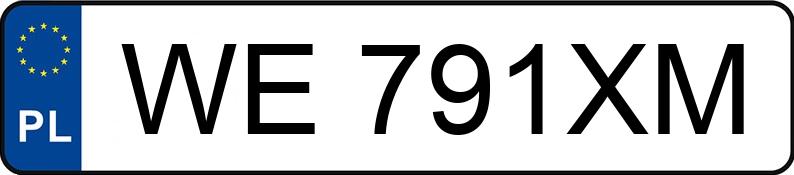 Numer rejestracyjny WE 791XM posiada VOLKSWAGEN Transporter T5 2.5 TDi MR`03 E4 3.0t Caravelle Trendline - WE791XM
