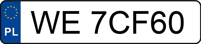 Numer rejestracyjny WE 7CF60 posiada BMW X5 MR`23 E6d G05 M60i Step - WE7CF60