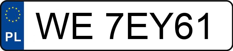 Numer rejestracyjny WE 7EY61 posiada TOYOTA Yaris 1.5 MR`24 E6d Active - WE7EY61 Numer rejestracyjny WE 7EY61 posiada TOYOTA Yaris 1.5 MR`24 E6d Active - WE7EY61