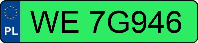 Numer rejestracyjny WE 7G946 posiada HYUNDAI KONA - WE7G946