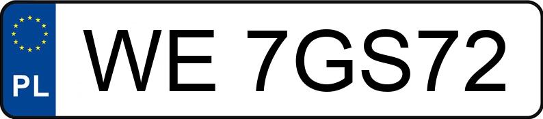 Numer rejestracyjny WE 7GS72 posiada VOLVO XC60 - WE7GS72