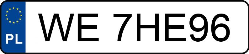 Numer rejestracyjny WE 7HE96 posiada DACIA DUSTER - WE7HE96