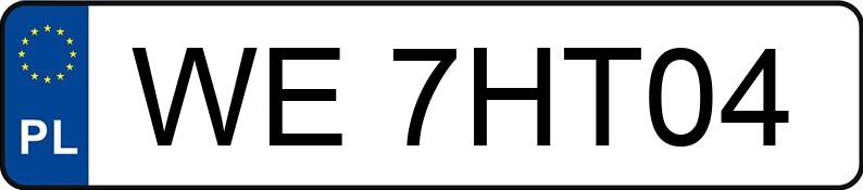 Numer rejestracyjny WE 7HT04 posiada RENAULT/DPR MASTER - WE7HT04