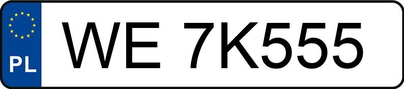 Numer rejestracyjny WE 7K555 posiada AUDI Q5 - WE7K555
