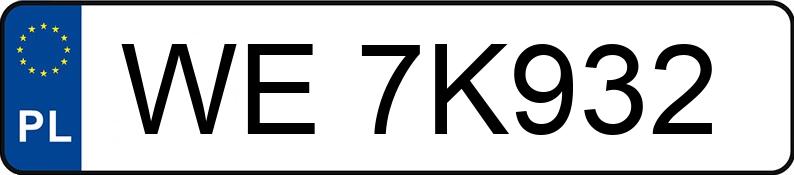 Numer rejestracyjny WE 7K932 posiada VOLVO XC60 - WE7K932