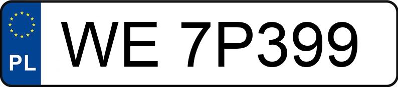 Numer rejestracyjny WE 7P399 posiada BMW X3 XDRIVE20I - WE7P399