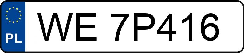 Numer rejestracyjny WE 7P416 posiada SKODA OCTAVIA - WE7P416