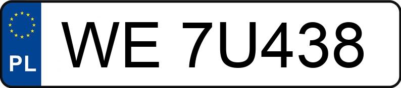 Numer rejestracyjny WE 7U438 posiada TOYOTA TOYOTA CAMRY - WE7U438