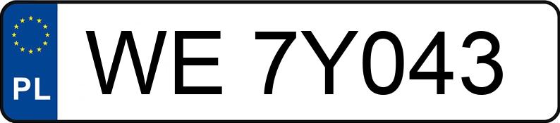 Numer rejestracyjny WE 7Y043 posiada LEXUS ES300H - WE7Y043