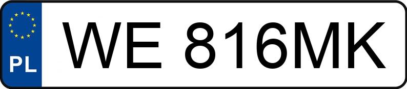 Numer rejestracyjny WE 816MK posiada RENAULT MASTER - WE816MK