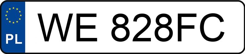 Numer rejestracyjny WE 828FC posiada SKODA SUPERB - WE828FC
