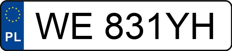 Numer rejestracyjny WE 831YH posiada CITROEN C3 - WE831YH