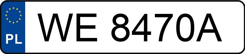Numer rejestracyjny WE 8470A posiada WARTBURG 1.3 TOURIST - WE8470A
