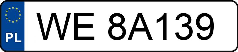 Numer rejestracyjny WE 8A139 posiada BMW X3 XDRIVE20I - WE8A139