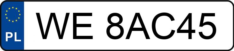 Numer rejestracyjny WE 8AC45 posiada AUDI Q3 SPORTBACK - WE8AC45 Numer rejestracyjny WE 8AC45 posiada AUDI Q3 SPORTBACK - WE8AC45