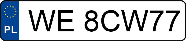 Numer rejestracyjny WE 8CW77 posiada RENAULT TRAFIC - WE8CW77