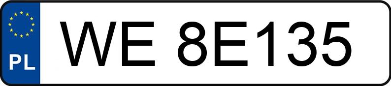 Numer rejestracyjny WE 8E135 posiada RENAULT/CARPOL TRAFIC - WE8E135